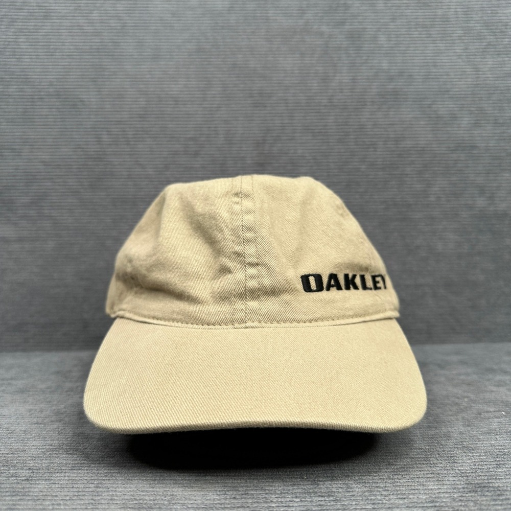 Oakley Vintage Tan Khaki Cotton Twill Stretch Fit Baseball Cap Hat L-XL